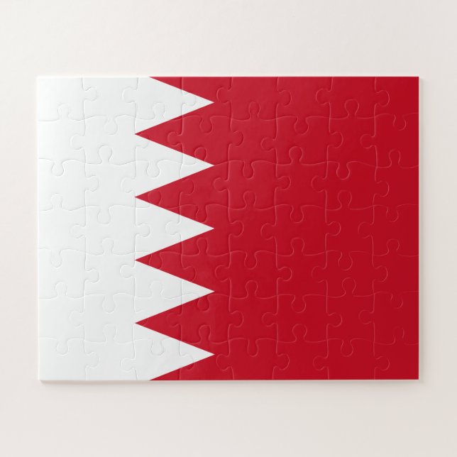 Patriotic Flag of Bahrain Jigsaw Puzzle (Horizontal)