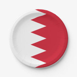 Patriotic Flag of Bahrain Paper Plates