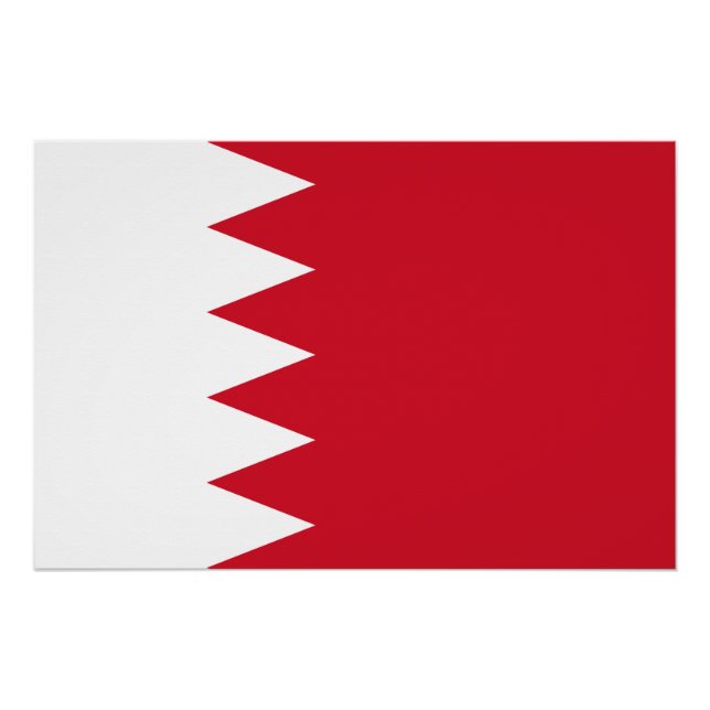 Patriotic Flag of Bahrain Poster (Front)