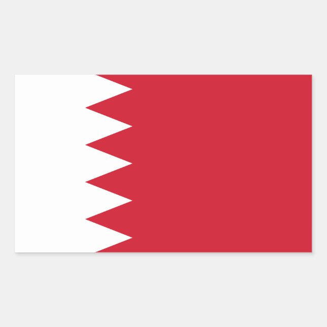 Patriotic Flag of Bahrain Rectangular Sticker (Front)