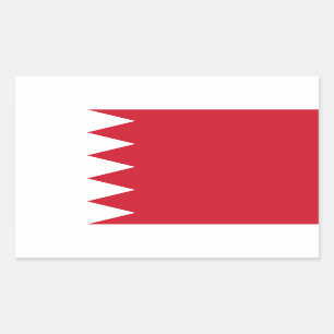 Patriotic Flag of Bahrain Rectangular Sticker
