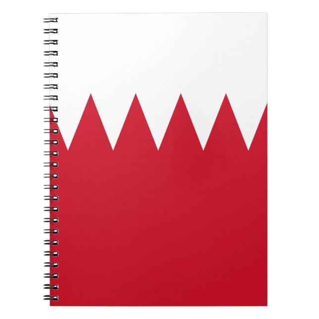 Patriotic Flag of Bahrain Spiral Notebook (Front)