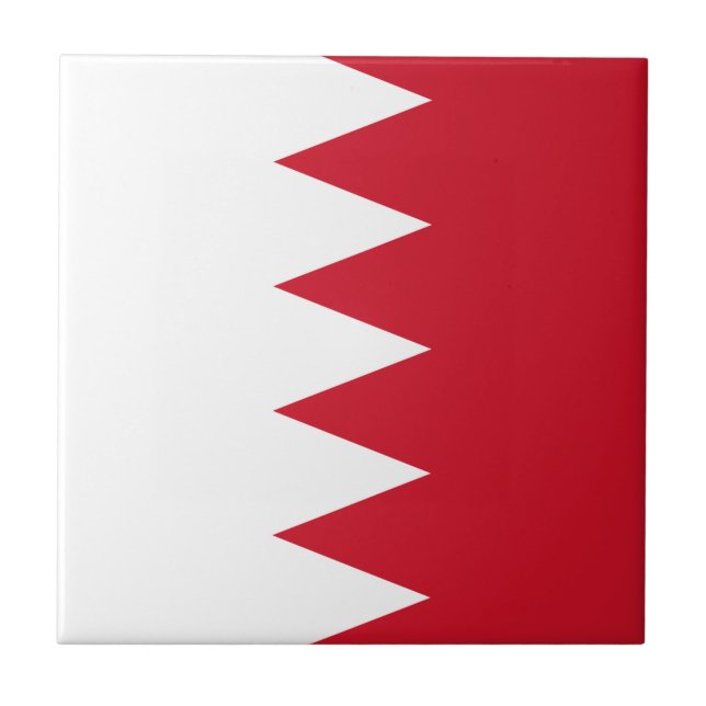 Patriotic Flag of Bahrain Tile (Front)