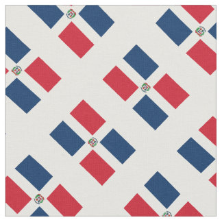 Patriotic: Flag of Dominican Republic Print Fabric