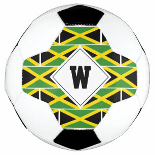 Patriotic FLAG OF JAMAICA Monogram Soccer Ball
