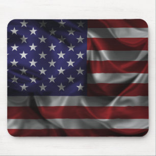 Patriotic Flag Of The United States Of America Mouse Pad
