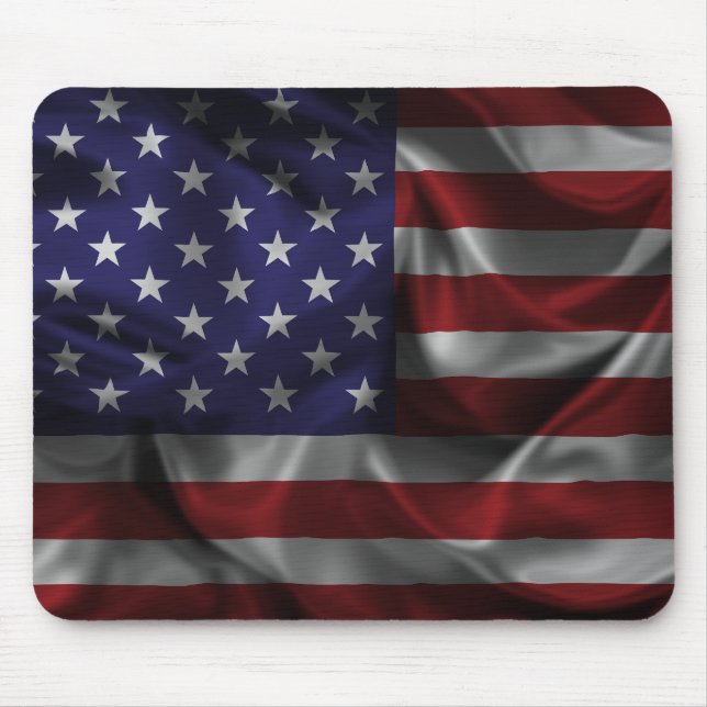 Patriotic Flag Of The United States Of America Mouse Pad (Front)