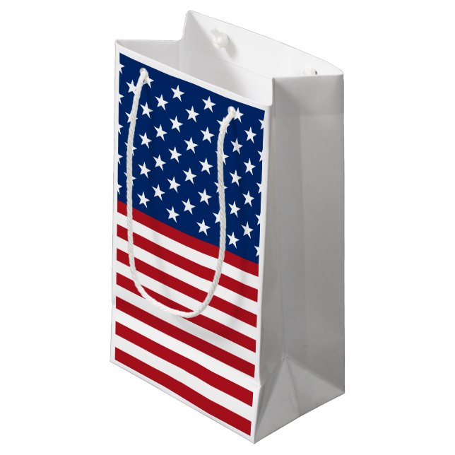 Patriotic Flag pattern small gift bag (Front Angled)