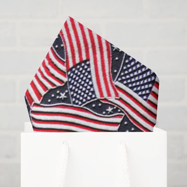 Patriotic flag pattern tissue paper (Gift Bag)