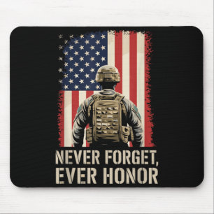 Patriotic Flag Quotes Veteran Day Memorial 4th of Mouse Pad