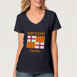 Patriotic Flag Red White Yellow Barcelona T-Shirt