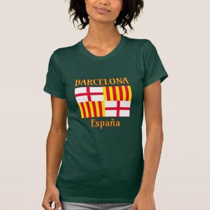Patriotic Flag Red White Yellow Barcelona T-Shirt