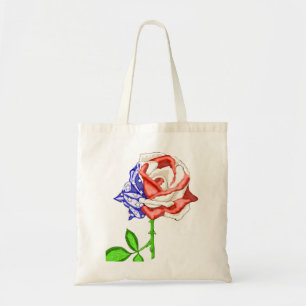 Patriotic Flag Rose Tote Bag
