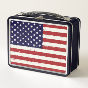 Patriotic Flag USA  - USA Flag Home Gifts Metal Lunch Box