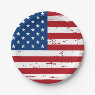 Patriotic Flag USA  - USA Flag Home Gifts Paper Plate