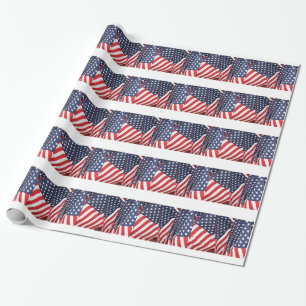 Patriotic Flag Wrapping Paper