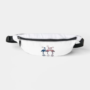 Patriotic Flamingo Trio Vintage Engraving Design_1 Bum Bags