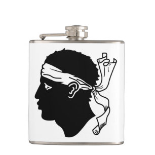 Patriotic flask with Flag of Corsica