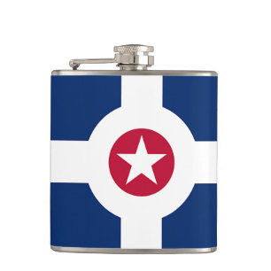 Patriotic flask with Flag of Indianapolis City