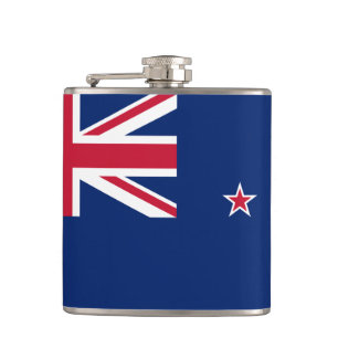 Patriotic flask with Flag of New Zealand