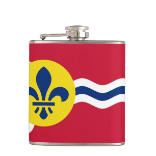 Patriotic flask with Flag of St. Louis, Missouri
