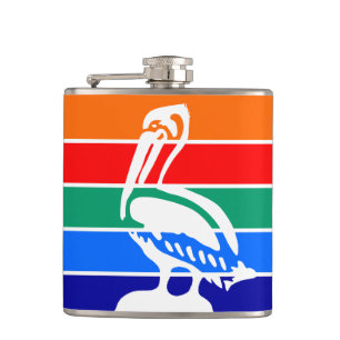 Patriotic flask with Flag of St. Petersburg