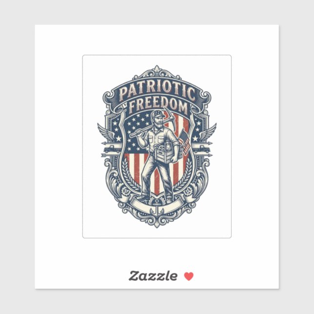 Patriotic Flea Market Picker Vector Graphic Tee (Sheet)