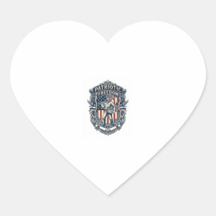 Patriotic Flea Market Picker Vector Graphic Tee Heart Sticker