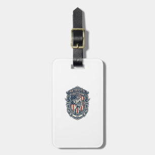 Patriotic Flea Market Picker Vector Graphic Tee Luggage Tag
