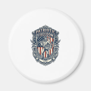 Patriotic Flea Market Picker Vector Graphic Tee Magnet
