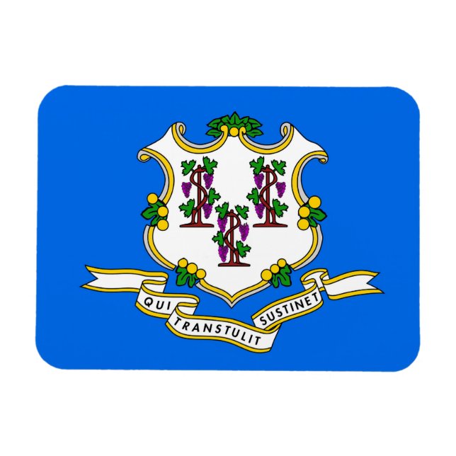 Patriotic flexible magnet with Connecticut flag (Horizontal)