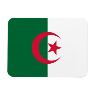 Patriotic flexible magnet with flag of Algeria