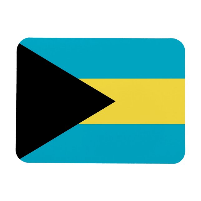 Patriotic flexible magnet with flag of Bahamas (Horizontal)