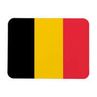 Patriotic flexible magnet with flag of Belgium