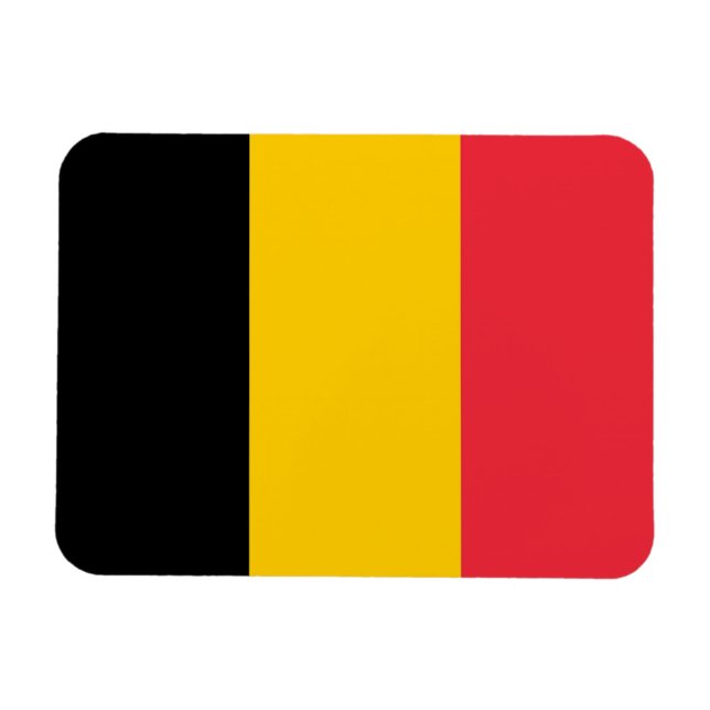 Patriotic flexible magnet with flag of Belgium (Horizontal)