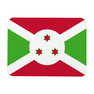 Patriotic flexible magnet with flag of Burundi