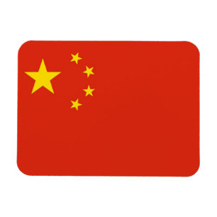 Patriotic flexible magnet with flag of China