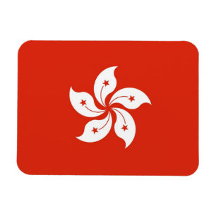 Patriotic flexible magnet with flag of Hong Kong