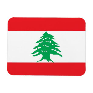 Patriotic flexible magnet with flag of Lebanon
