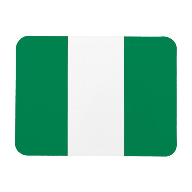 Patriotic flexible magnet with flag of Nigeria (Horizontal)
