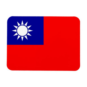 Patriotic flexible magnet with flag of Taiwan