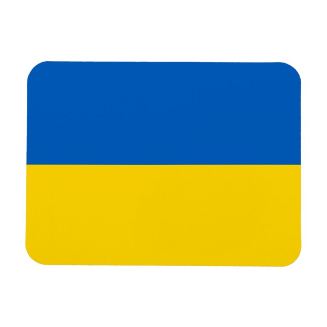 Patriotic flexible magnet with flag of Ukraine (Horizontal)