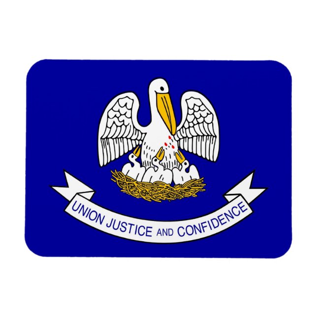 Patriotic flexible magnet with Louisiana flag (Horizontal)