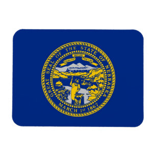 Patriotic flexible magnet with Nebraska flag