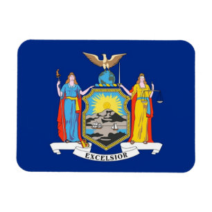 Patriotic flexible magnet with New York flag