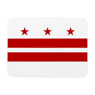 Patriotic flexible magnet with Washington DC  flag