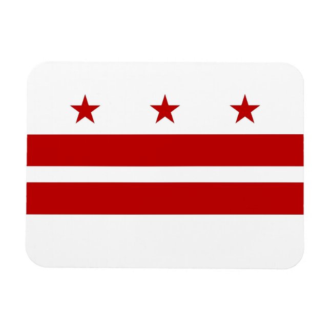 Patriotic flexible magnet with Washington DC  flag (Horizontal)