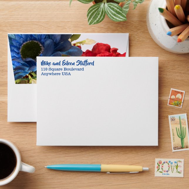 Patriotic Floral Envelope (Desk)