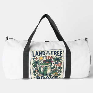 Patriotic Florida Alligator 4th of July Duffle Bag