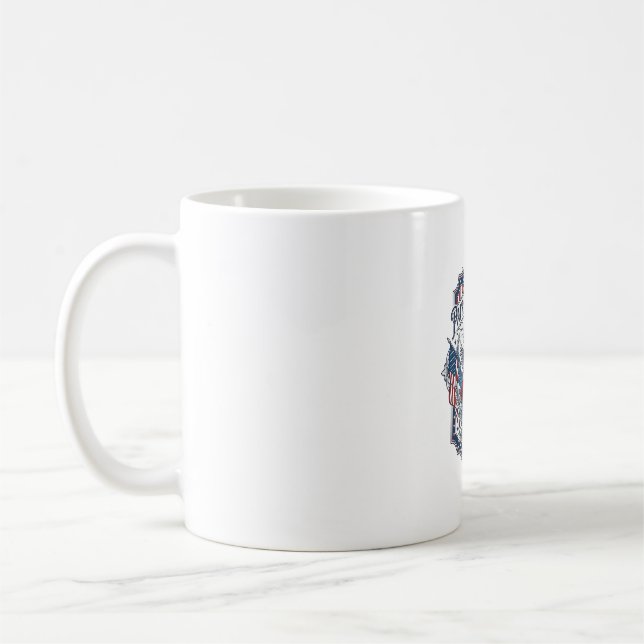 Patriotic Florist Vector Graphic Tee_1 Coffee Mug (Left)